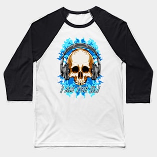 Skull I am The DJ Baseball T-Shirt